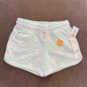 Women's Light Blue Floral Shorts